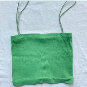 Green Zara crop top